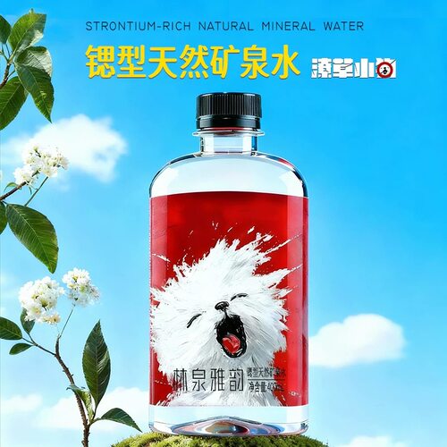 爆款小狗锶型天然弱碱性矿泉水
