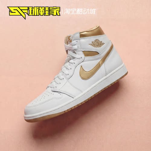 AirJordan1白黄高帮复古篮球鞋