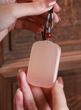 天然玉石平安无事牌吊坠吊坠