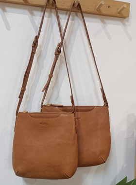 美皮匠手工西瓜包 Mbox牛皮头层植鞣斜挎包单肩包腋下包休闲