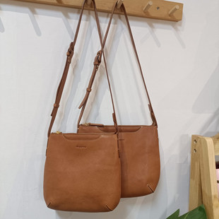 美皮匠手工西瓜包 Mbox牛皮头层植鞣斜挎包单肩包腋下包休闲