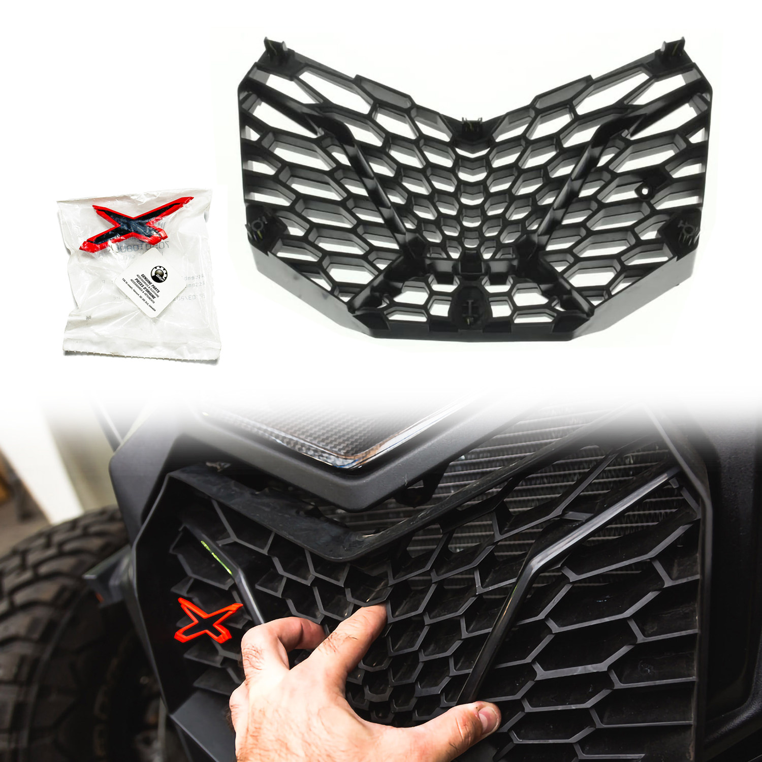 庞巴迪x3中网格栅前脸格栅国产加强型适用154和172至200热卖