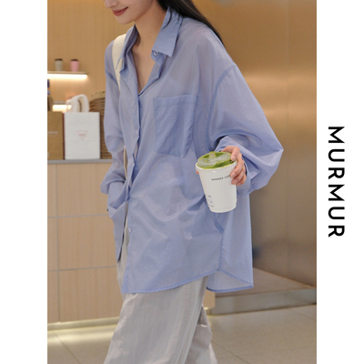 宽松韩版长袖轻薄衬衫