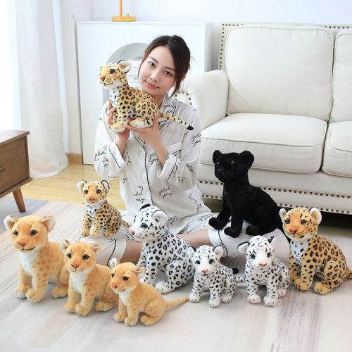 豹子狮子玩偶儿童毛绒玩具