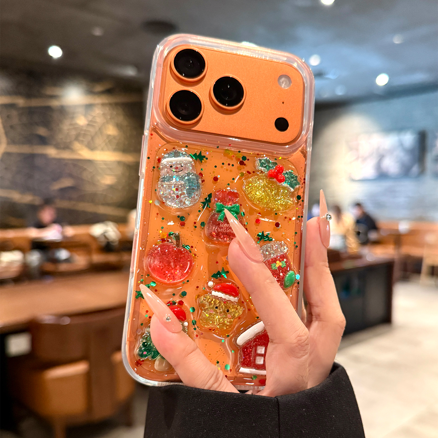 适用苹果17promax圣诞雪人手机壳