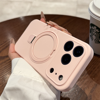 适用苹果17promax粉色磁吸支架