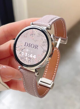 适用华为手表GT6表带女新款gt5/4真皮皮质gt3智能手表带watch5/4/3pro磁吸gt2高级pro时尚女款夏季41mm女士男