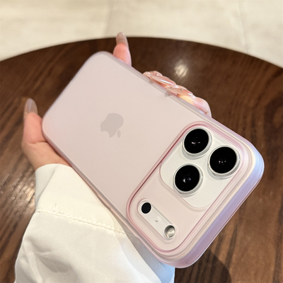 适用苹果17promax粉色磨砂手机壳