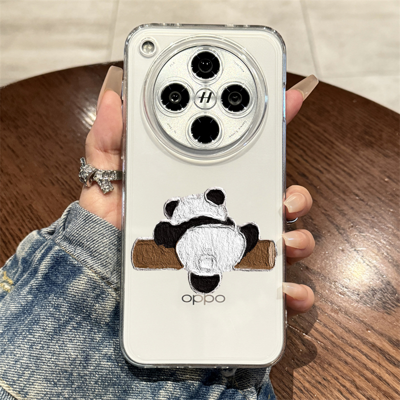 可爱熊猫适用于oppofindx8手机壳