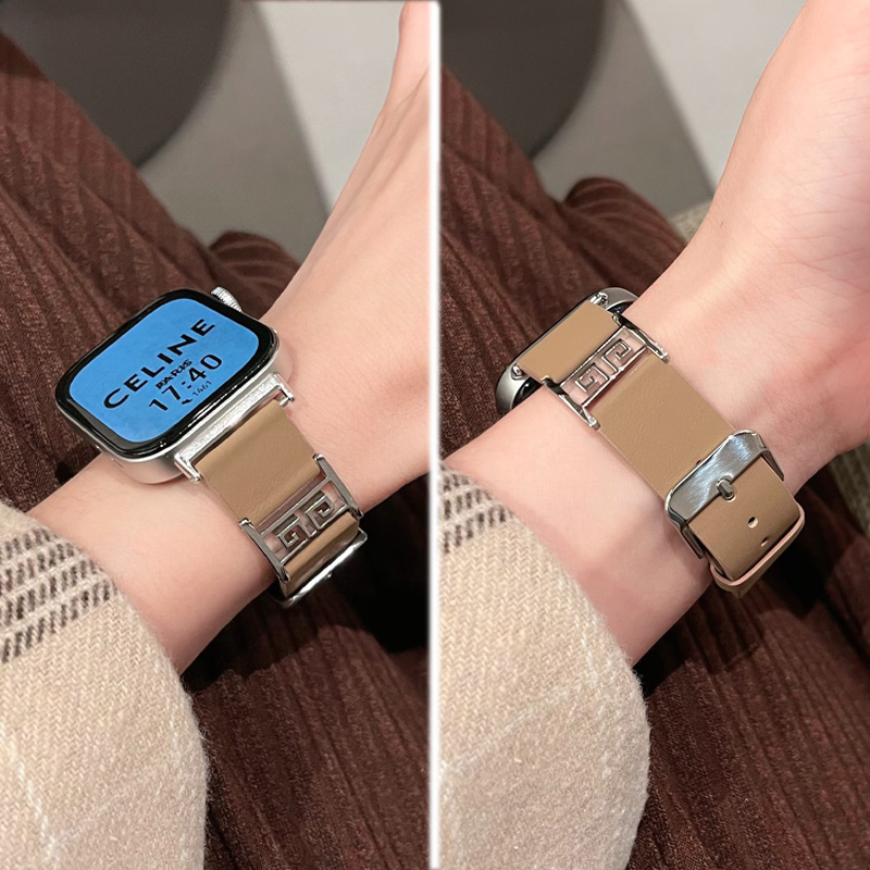 适用华为手环FIT4金箍皮质新款表带watch fit3二三代NEW真皮腕带智能fit1运动替换带fit2男款时尚女款高级感
