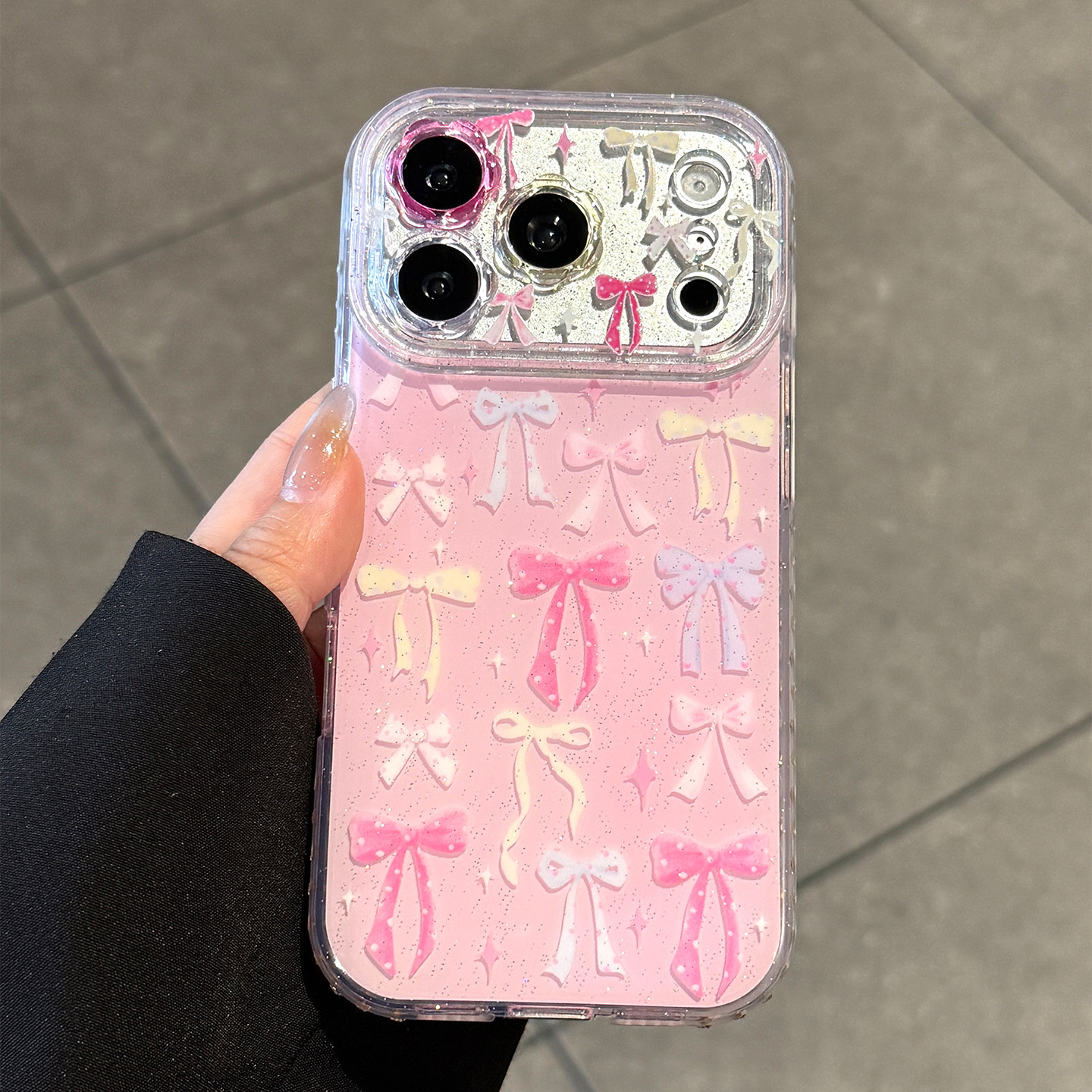 适用苹果17promax手机壳新款iphone17多巴胺粉色蝴蝶