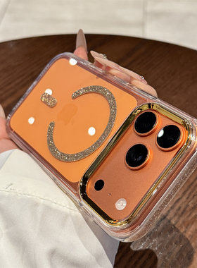 适用苹果17promax手机壳新款iphone17磁吸闪粉奢华17pro高级感16全包防摔15透明14硅胶ip13个性12小众pm女款