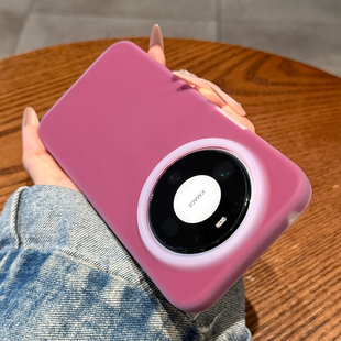 红色秋冬网红 女款 适用华为mate80手机壳新款 硅胶mate80promax高级感纯色70pro超薄保护套m60全包镜头防摔pro