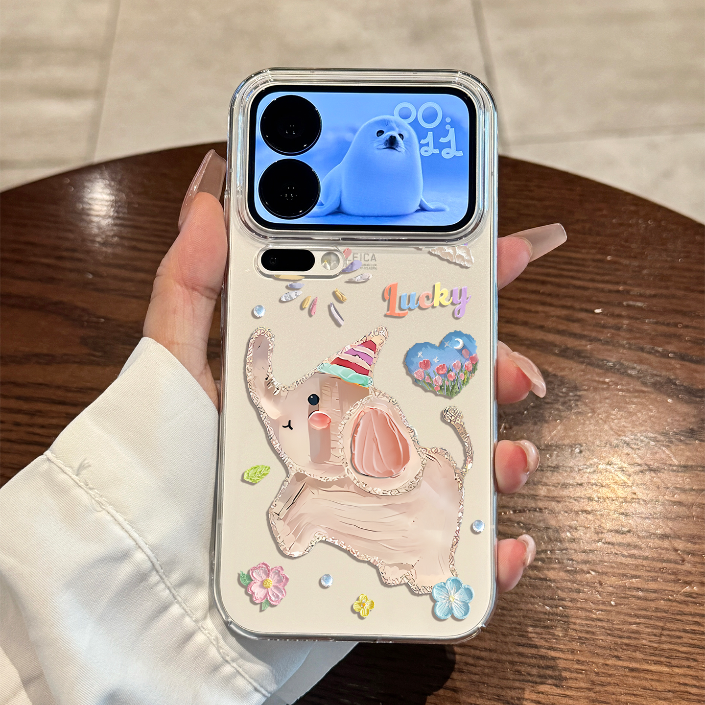 适用于小米17系列手机壳油画小象