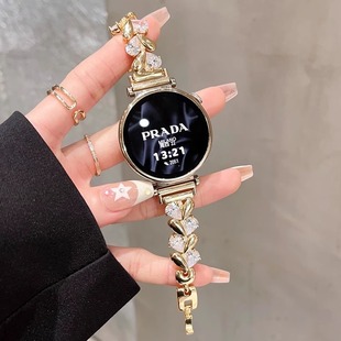 适用华为GT6/5表带gt4新款watch4/3pro智能手表gt3爱心闪钻金属gt2手表带gt女款pro高级41mm荣耀magic2春夏gs