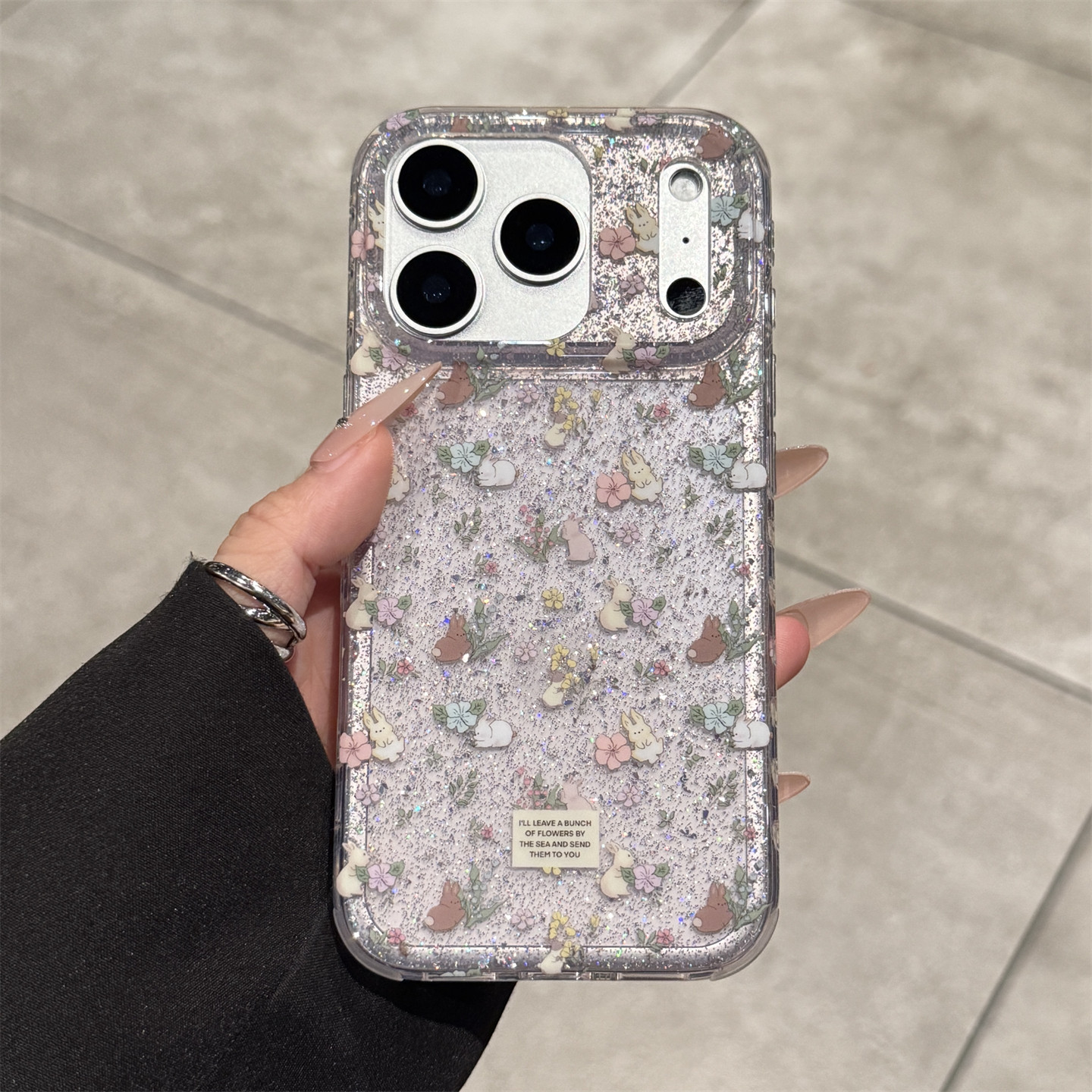 适用苹果17promax手机壳新款iphone17闪粉碎花兔子17pro高级感air全包16防摔15小清新14小众13女款网红ins风,3C数码配件,手机保护套/壳,淘宝优惠券,粉丝福利购,淘宝优惠卷