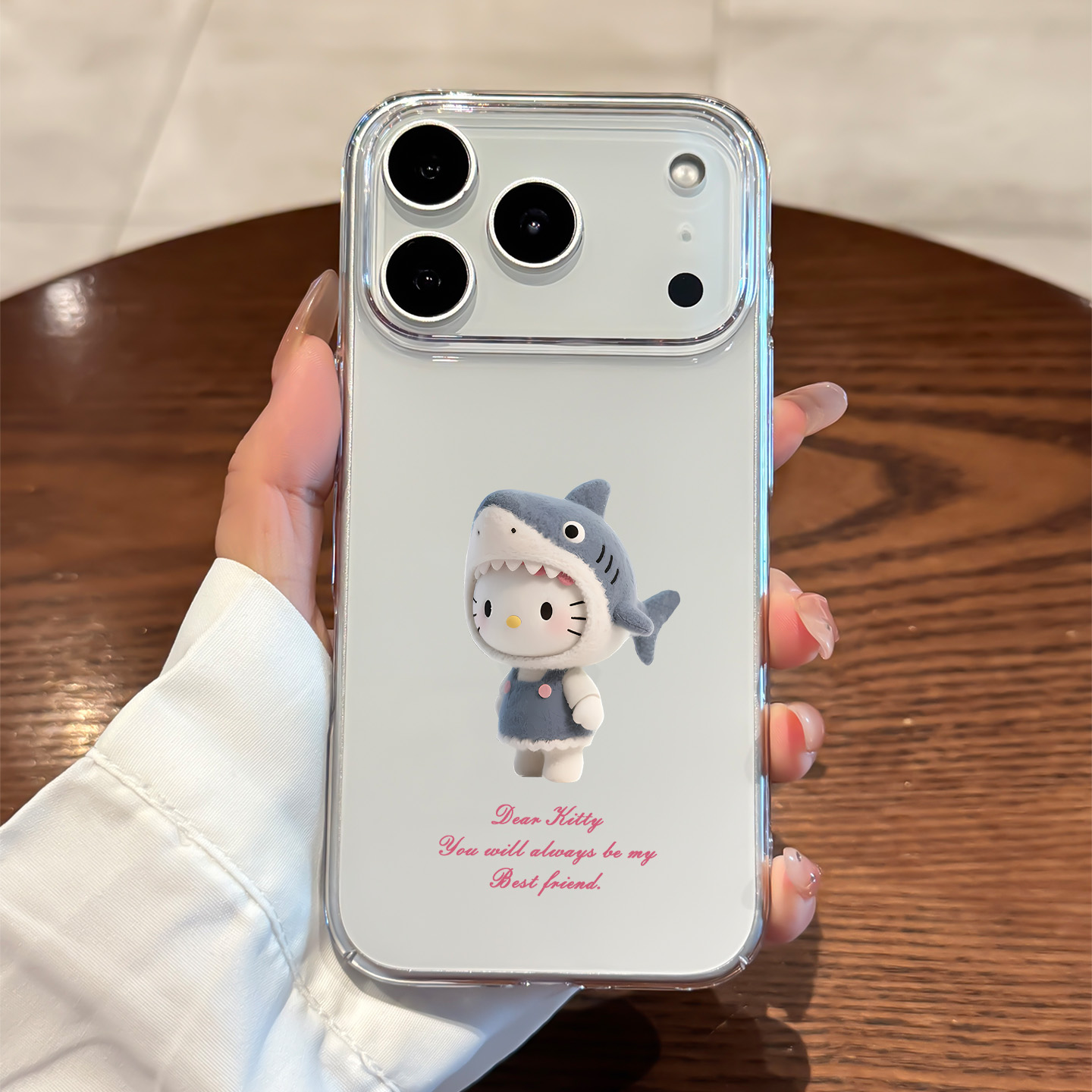 适用于苹果手机壳鲨鱼玩偶kt猫