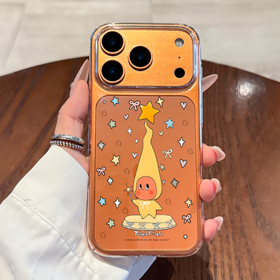 适用苹果17promax爱心星星人壳