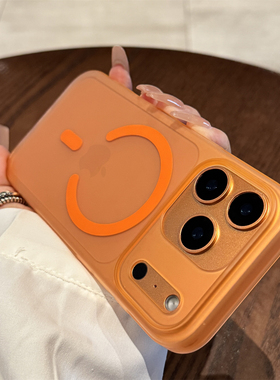 适用苹果17promax手机壳新款iphone17橙色超薄17pro高级感air全包防摔16透明pm磁吸15磨砂14小众13女款12套11
