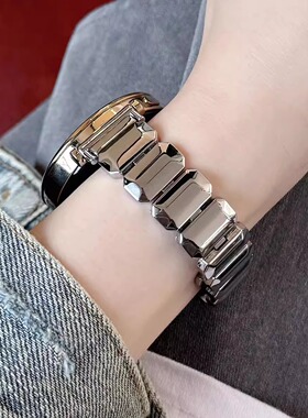 适用华为手表gt5手表带智能gt4新款watch5/4pro蝴蝶扣watch3pro渐变色gt2女款金属41mm夏季男士46mm高级