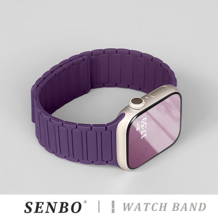 张婧仪同款新配色适用苹果S10手表iwatch10表带applewatch9磁吸S9硅胶S8腕带Ultra2女SE运动8男S7高级感7秋冬