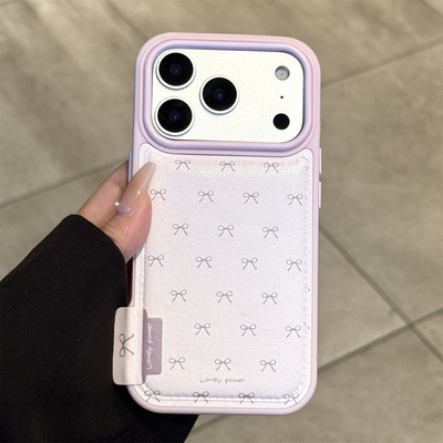 适用苹果17promax粉色蝴蝶结