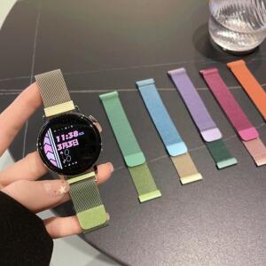 适用华为手表gt6表带智能gt4米兰尼斯gt5磁吸watch5/4pro渐变色gt2女款watch3pro金属41mm夏季男士46mm运动