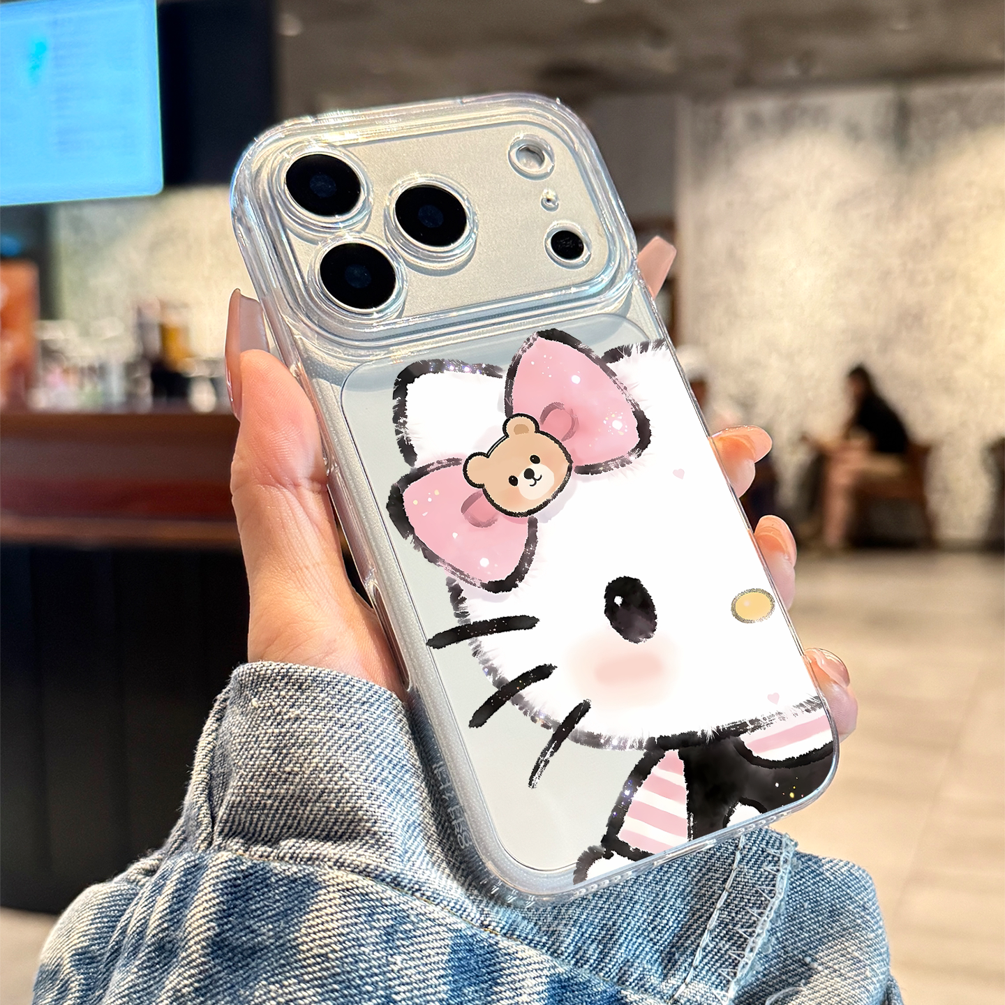 适用苹果17promax手机壳新款iPhone18可爱猫咪小熊18pro高级感16透明15全包防摔14硅胶13小众12女款超火ins风