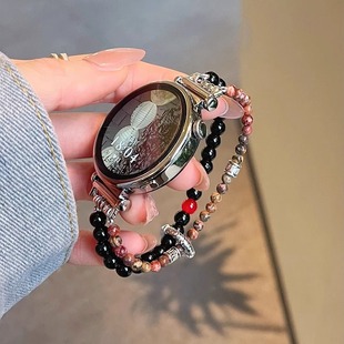 5表带新款 3pro平安扣串珠gt2天然石女夏天情侣41mm男士 gt4中式 高级 国风GT3pro智能手表watch5 适用华为gt6