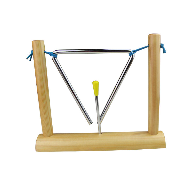 6寸带架三角铁 儿童乐器玩具 幼儿园奥尔夫打击乐器金属类