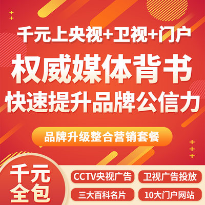 品牌策划全案推广整合营销方案新闻宣传微信百度广告投放网络营销