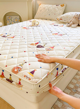 A类四季通用亲肤抗菌大豆夹棉床笠床罩床垫保护罩2025新款床单套