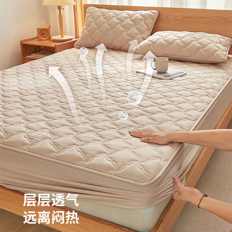 A类抗菌夹棉床笠纯棉三件套全棉床罩防尘罩全包席梦思床垫保护套