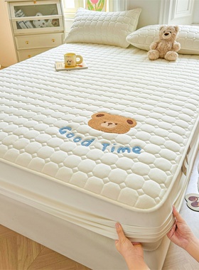 A类四季抗菌大豆夹棉床笠罩席梦思床垫保护罩防尘床单罩全包防滑