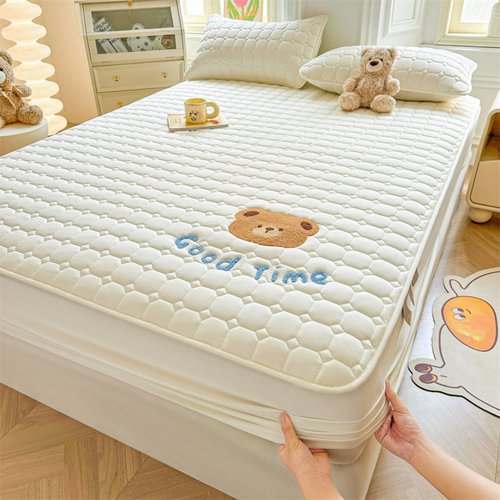 A类水洗全棉大豆夹棉床笠罩席梦思床垫保护罩防尘床单罩全包防滑