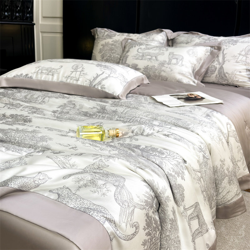 A类水洗真丝夏季凉感冰丝空调被夏凉被2024新款被子可机洗四件套