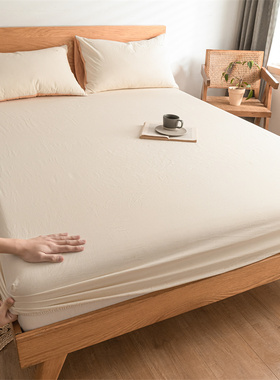 A类纯棉床笠床套单件全棉床罩床垫保护罩大学生宿舍床单三件套