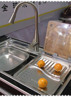 正品高尔丹专卖店进口304#优质不锈钢水槽大单槽CN8869 CNDK8889