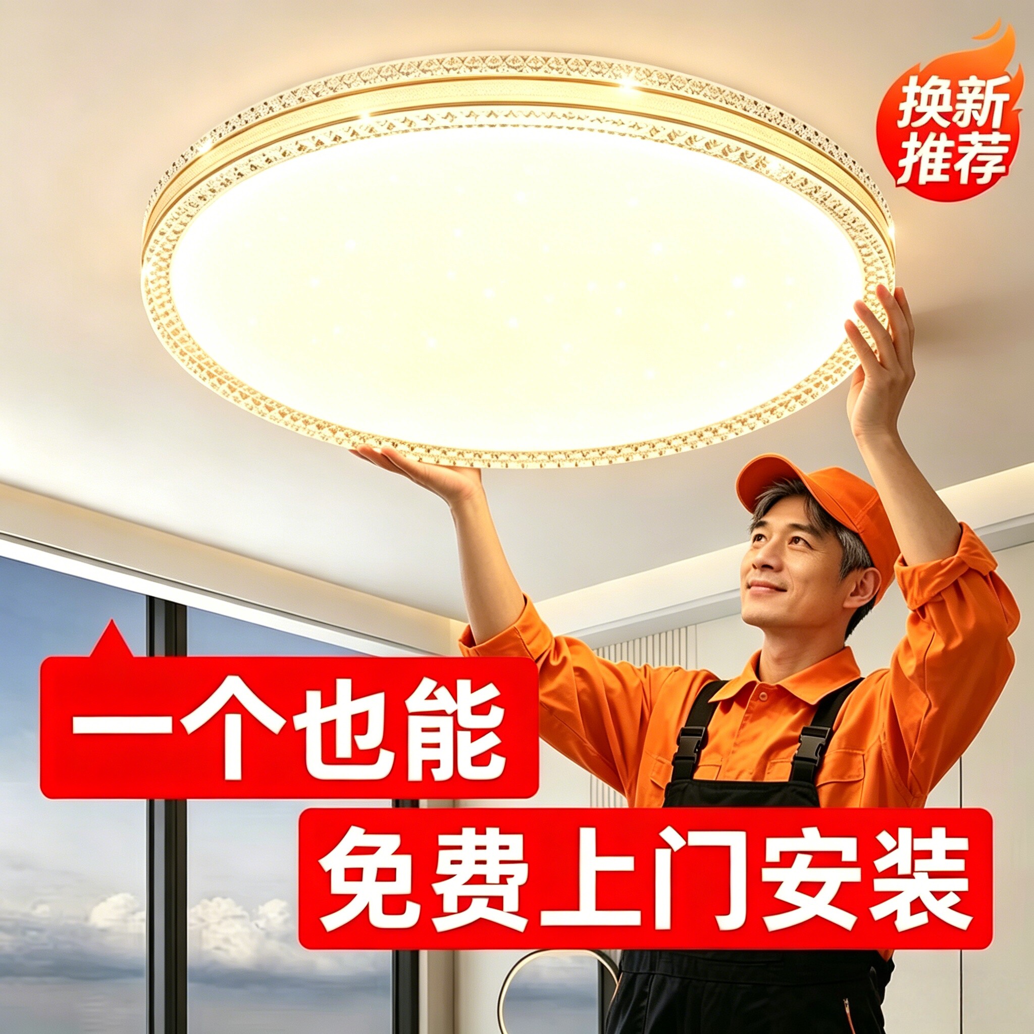 免费包安装护眼吸顶灯图片