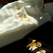 打底长袖 糖皮出品 TEE 内里磨毛拉绒 冬季 串珠小狗 精梳棉莫代尔