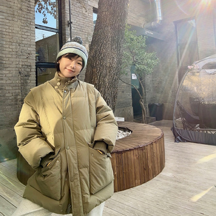 此皆良辰 中长款 90白鹅绒 厚实保暖实穿 高领鹅绒服 冬季 糖皮出品