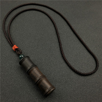 可打开毛衣链绳子男女黑檀木