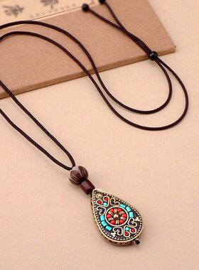 合金棉麻绳子男女新中式国风项链