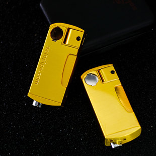 创意侧压点火斜火明火打火机充气烟斗打火机厂家跨境外贸货源