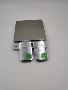 博达正品幸运草四叶草银色简约风超薄翻盖砂轮明火打火机创意刻字