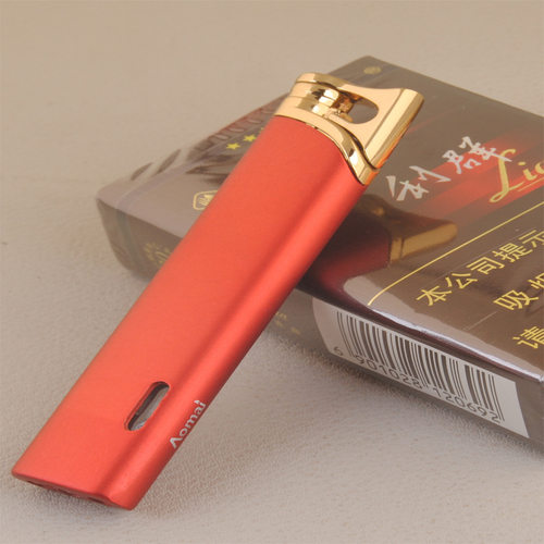 奥麦AM237精品长条 五色混金属防风打火机aomai火机 广告订制