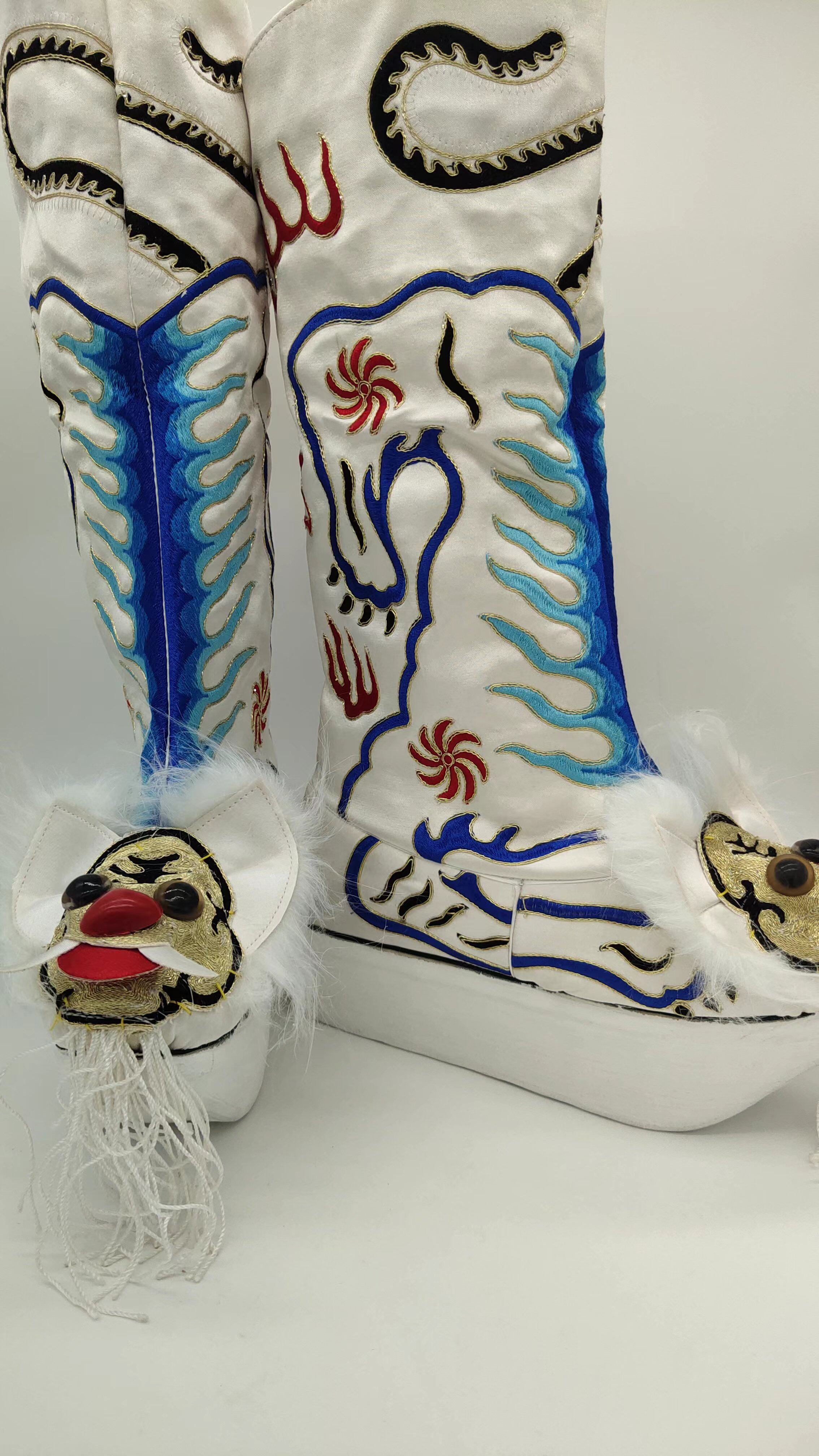 虎头靴武生靴子戏曲鞋靴千层纸底