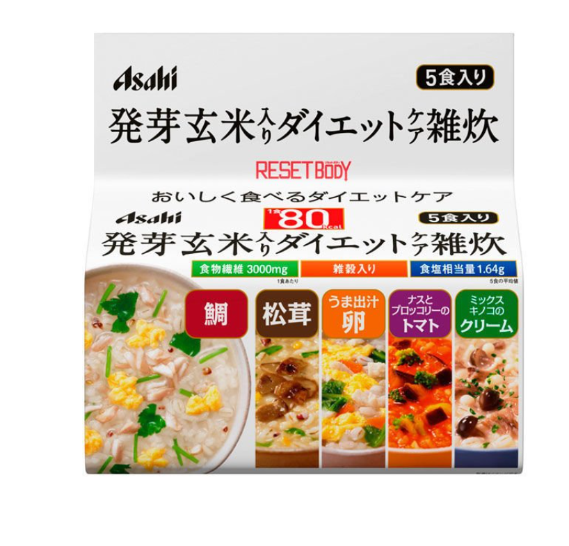 日本进口  asahi朝日发芽玄米烩饭速食粥代餐粥 超值4包装