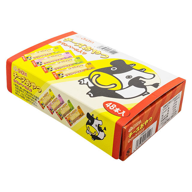 日本进口珍味小零食 扇屋杏仁奶酪条/4种包装混合风味 48枚