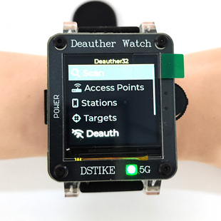 Deauther Watch X-5G极客手表 WiFi网络安全测试学习工具开源编程